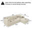 Canapé modulaire rembourré moderne en L avec tissu de qualité supérieure-419888942