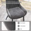 Ensemble de 4 chaises de salle à manger rembourrées en velours doux avec pieds en métal-594656242