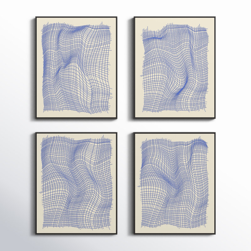 Netting by Jacques Pilon, 20" H x 64" W x 1.25" D, Black Single Structure Framed Canvas