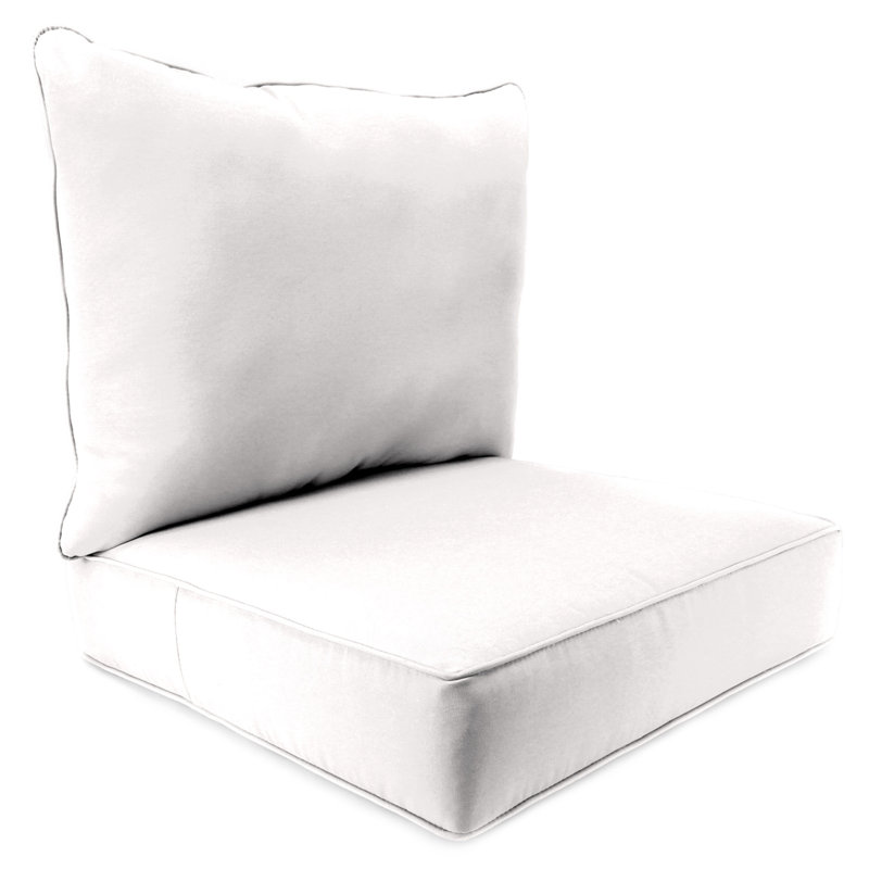 24" x 26.5" Outdoor Deep Seat Chair Cushion Set with Welt, Canvas Linen