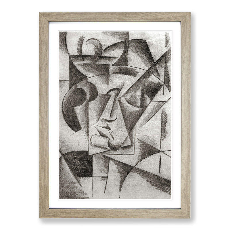 Composition Vol.2 by Lyubov Popova - Picture Frame Painting, Oak Framed, 36cm H x 27cm W x 2cm D