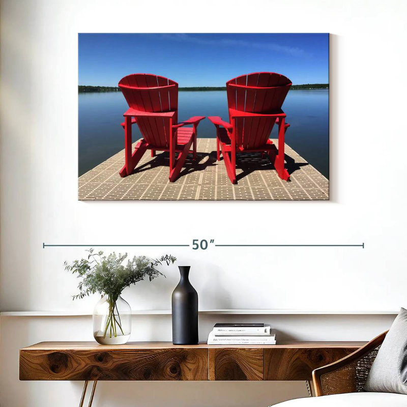Mehar Red Adirondack Chairs, 26" H x 39" W