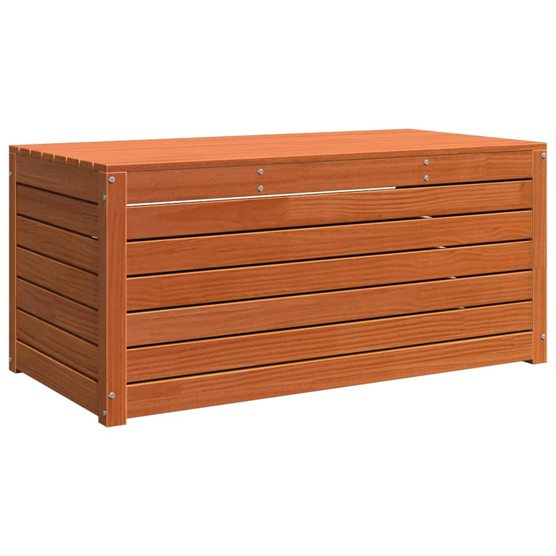 VidaXL 101cm W 0L Solid Wood Deck Box in Brown
