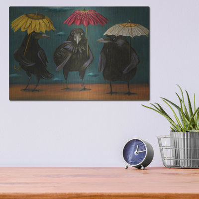 Ravens Rain' by Leah Saulnier, Metal Wall Art