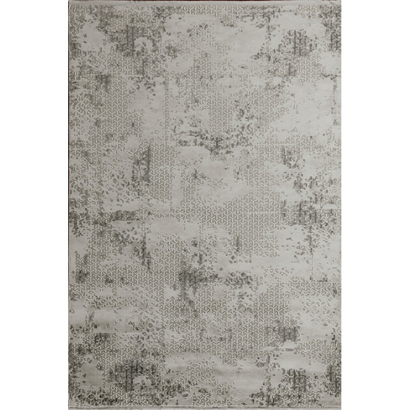 Tapis marocain noué à la main gris, Rectangle 59 po x 92 po