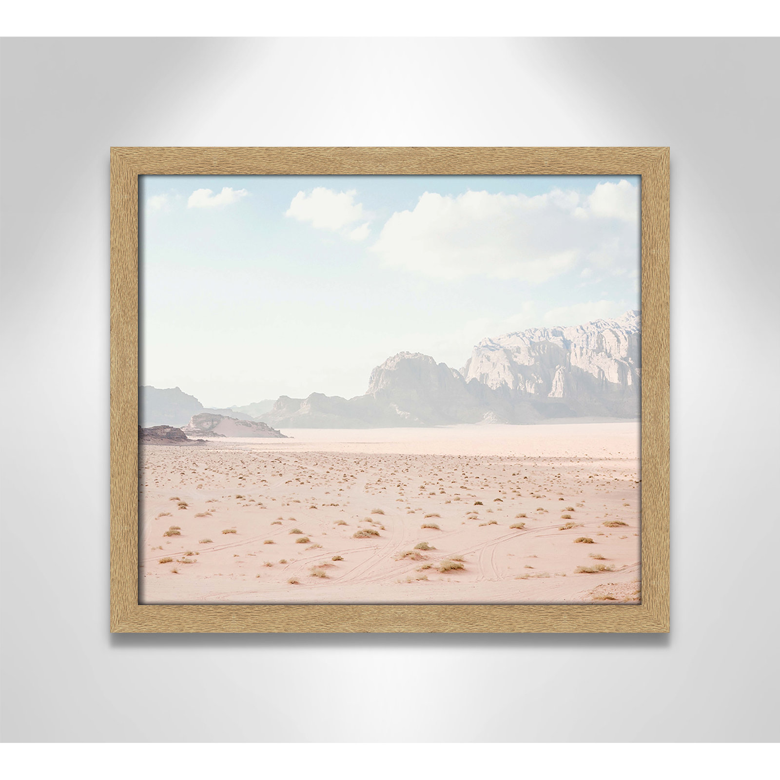 Tire Tracks by Leah Straatsma, 15" W x 13" H, Brown Framed