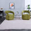 Chaises d'appoint pivotantes, grand siège en chenille verte, lecture moderne