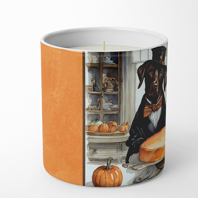 Bougie parfumée Pumpkin Pie avec support en céramique