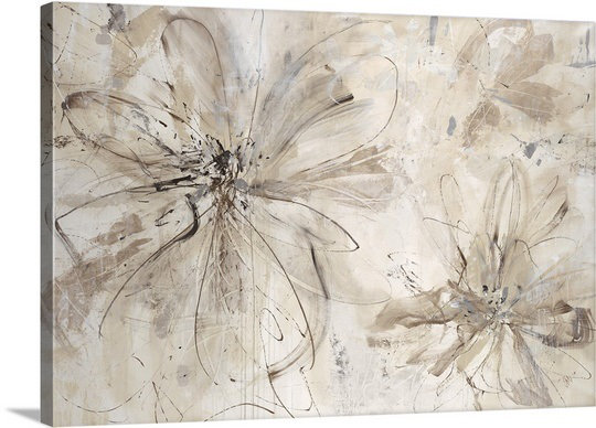 «Milk and Honey Floral», reproduction d'art Angelinamarie, H 32 po x l 48 po, Toile tendue, Sans cadre