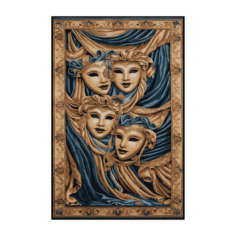Tapis brun français lavable à la machine, Rectangulaire 2 pi x 3 pi