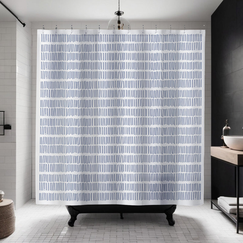 Rideau de douche Coco, Bleu marine