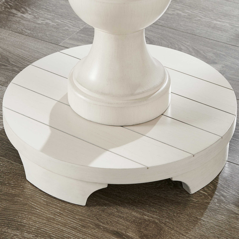Caesar Traditional Round Pedestal End Table