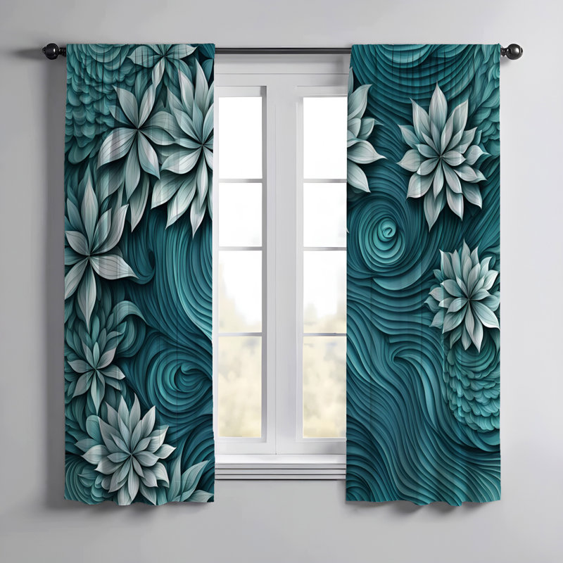 Paire de rideaux semi-transparents Elaheh, L 56 po x L 78 po