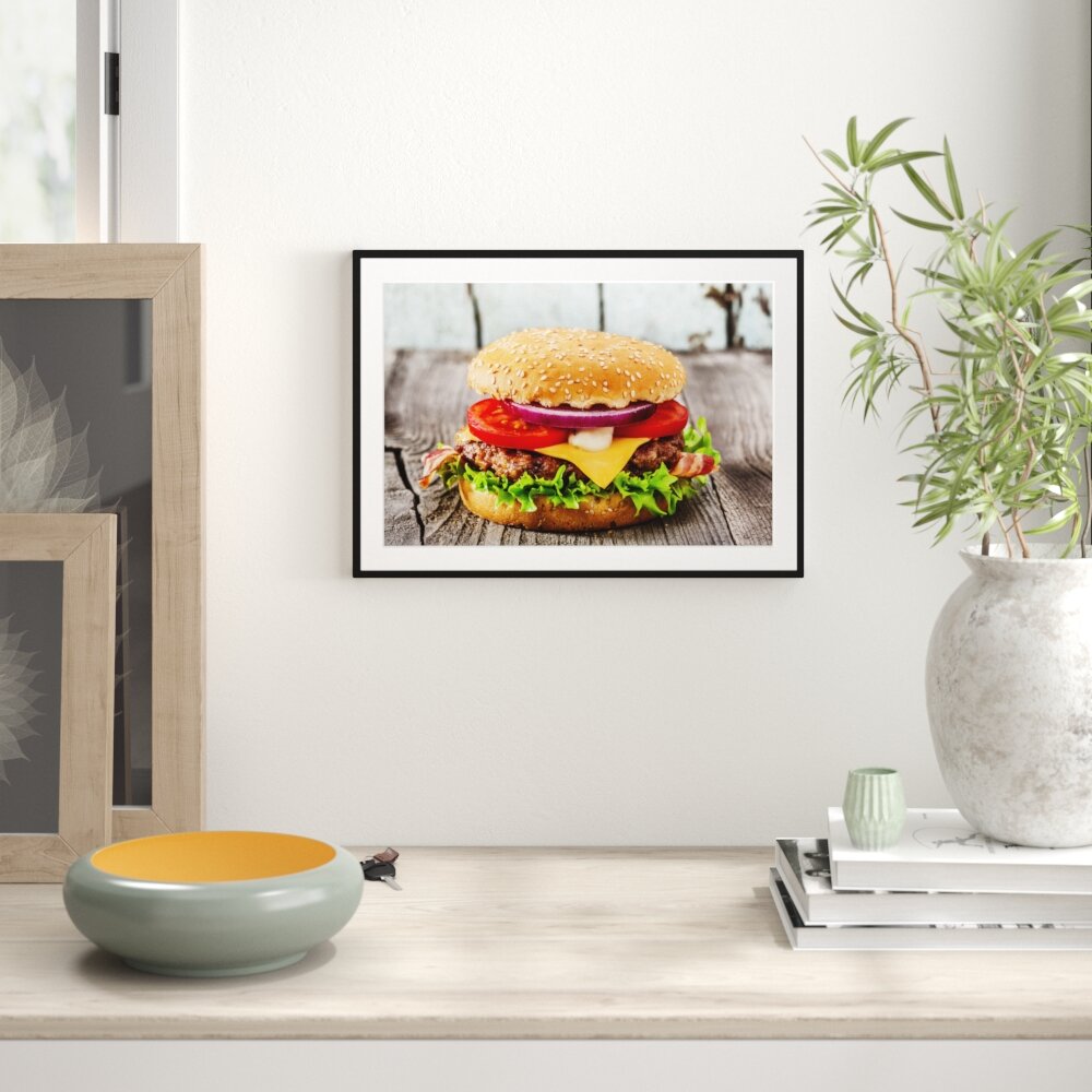 Gerahmtes Poster Leckerer Cheesburger