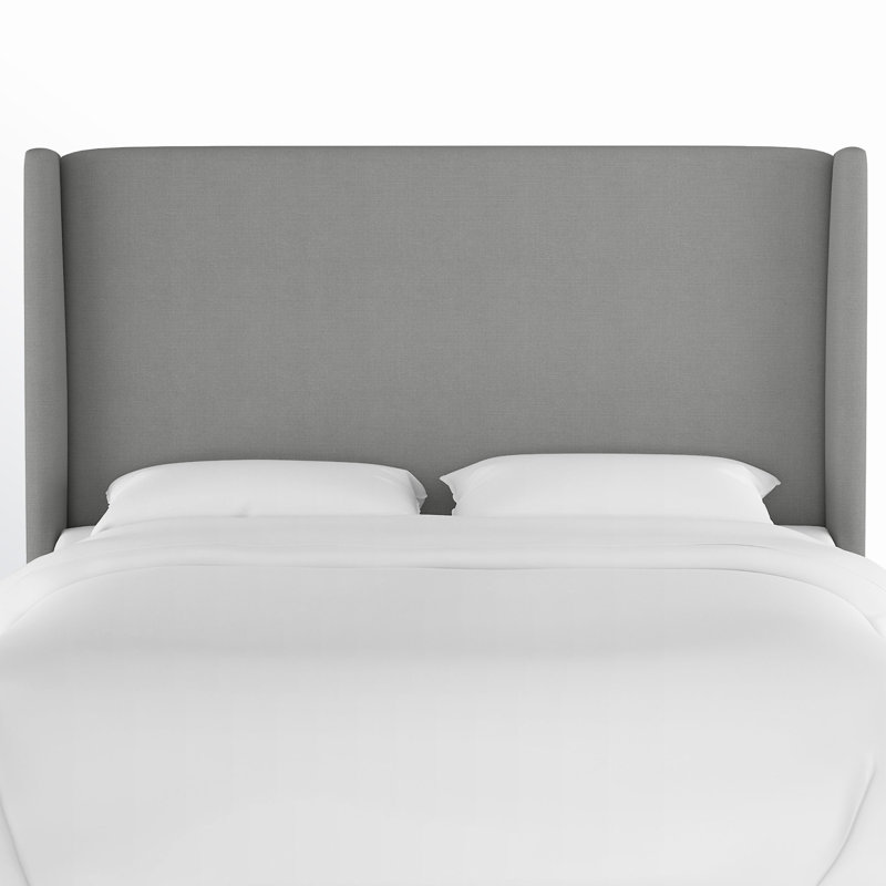 Bellfield Upholstered Headboard, Full, Classic Grey Linen