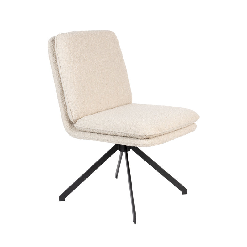 Chaise d'appoint rembourrée blanche Tyler
