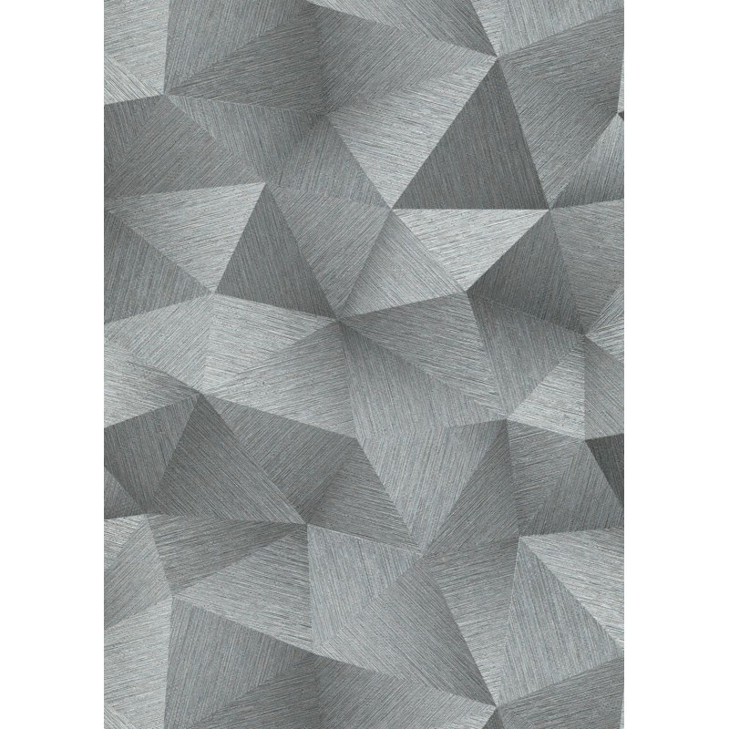 Rouleau de papier peint texturé L 33 pi x l 21 po, Gris / matelassé