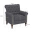 Fauteuil d'appoint capitonné de 29,9 po Abcde-65361621
