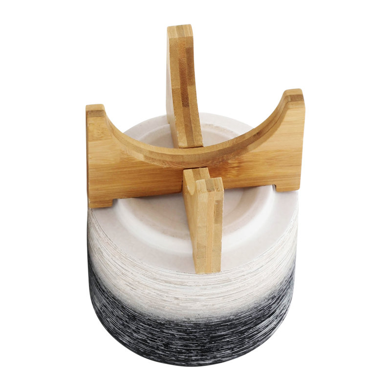 Ceramic 5" Planter On Wooden Stand