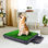 Bac à litière d'intérieur / extérieur pour chien - plateau de formation portatif pour chiots pour patio, balcon et porche, toilette pour animaux durable avec plateau amovible pour un nettoyage facile