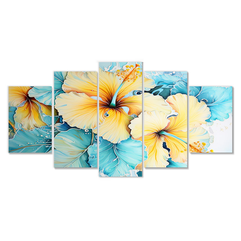 Décoration murale 5 pièces Millvale - Hibiscus