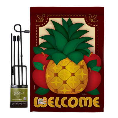 Double Sided 18.5'' H x 13'' W Polyester Flag Set