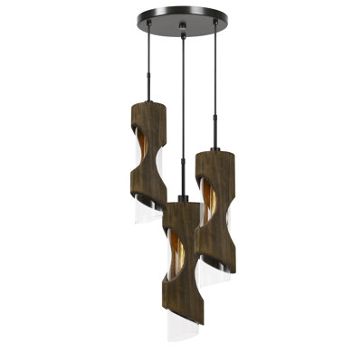 Luminaire suspendu géométrique 3 lumières grappe Henderson