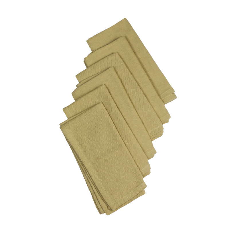 Hann Cotton Embroidered Square Napkin, Taupe