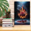 «Red Rose On Fire 2» par Rey Klimt, art mural sur toile-953102729