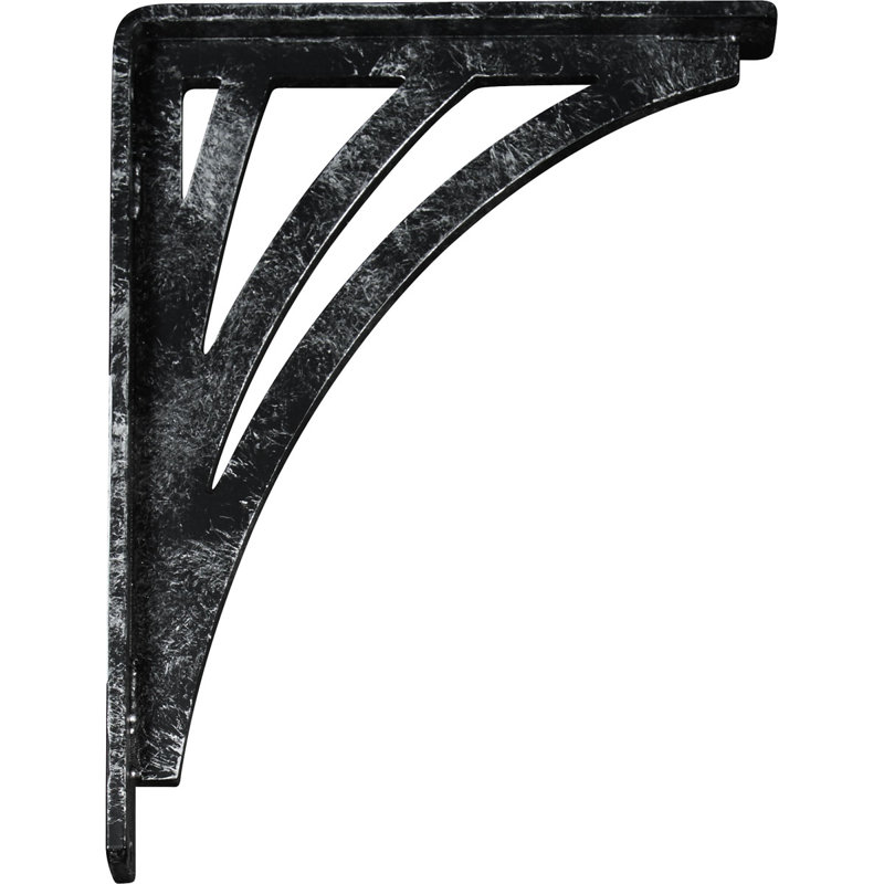 Support en fer forgé Nevio, Argent antique, H 10 po x l 1,5 po x P 7,5 po