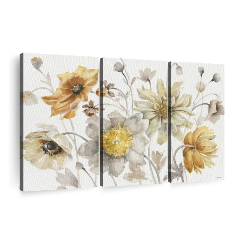 «Fields of Gold I», 3 pièces, H 48 po x l 74 po x P 1,25 po