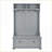 Hall Tree Coat Rack | Classic Coastal Style | 40”W with Shoe Bench, Shelves &amp; Cubbies | Gray | MDF-1540757507