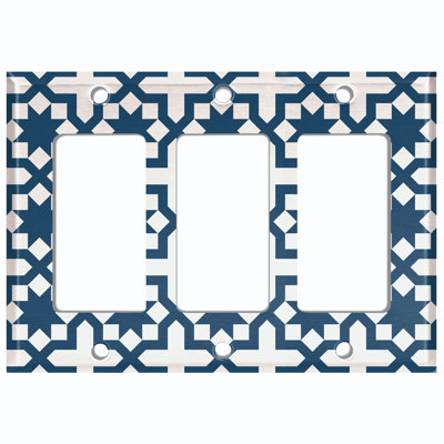 Patterned 3 - Gang Standard Wall Plate