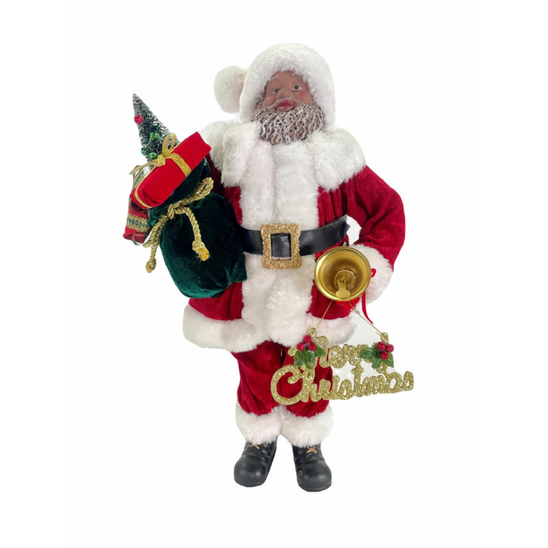Père Noël en fourrure noire