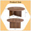Table basse polyvalente en panneau de fibres à densité moyenne au fini noyer pour divers styles d'intérieur, alliant minimalisme moderne et élégance nordique