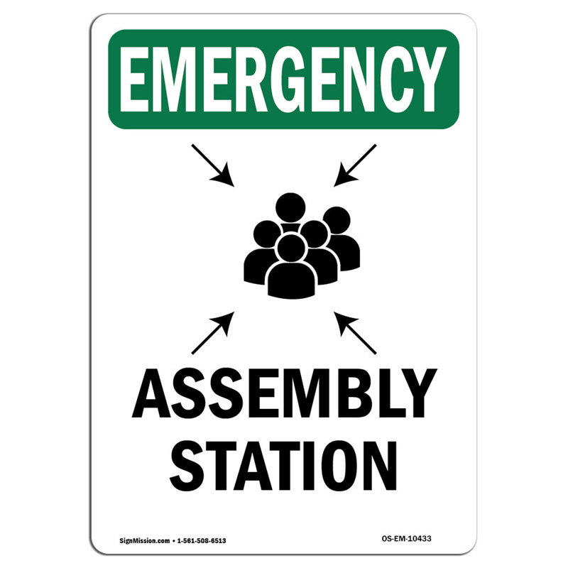 Station d'assemblage avec symbole en aluminium 12 x 18, H 18 po x l 12 po x P 0,1 po