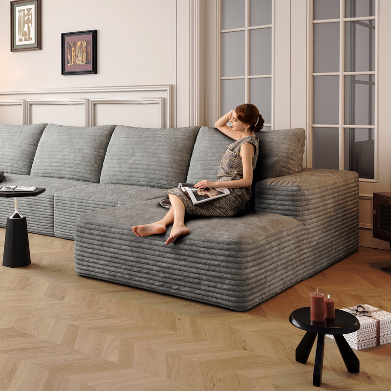 Repose-pieds rembourré en tissu, pour le salon / la chambre à coucher