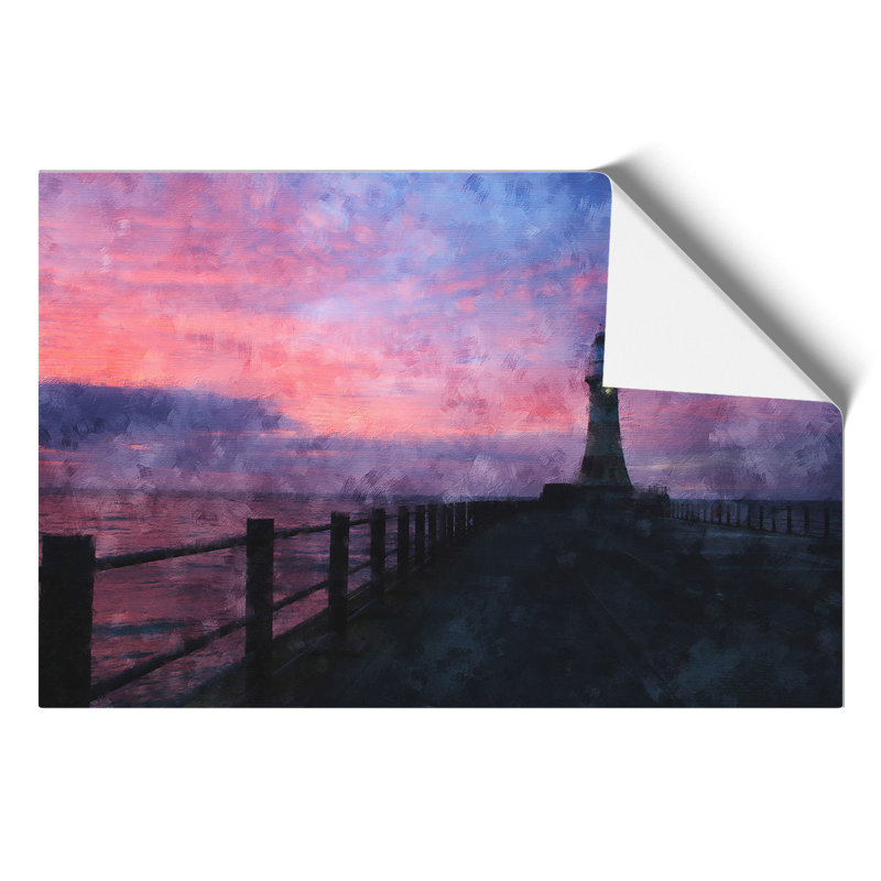Lighthouse At Sunset - No Frame Print, 30cm H x 42cm W x 0.1cm D