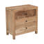 Table de chevet 3 tiroirs en bois d'acacia massif