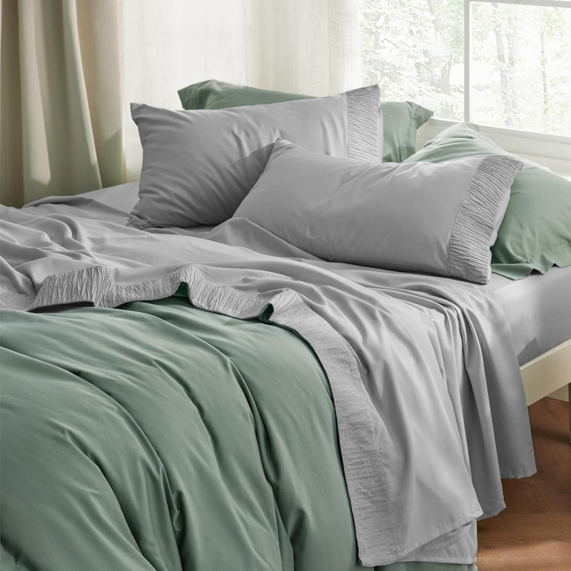 Ensemble de draps en microfibre de literie de luxe Hotel, Très grand , White