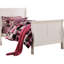 Lit simple blanc avec option de rangement - bois massif et pour une utilisation pratique dans une chambre intemporelle-816519500