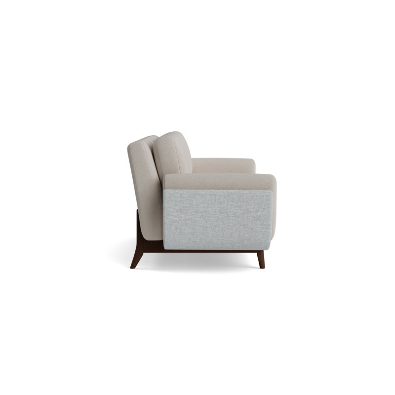 Regatta 90 Sofa, PerformanceBoucle-DoveGray/Textured Weave-Sky Blue, Sienna