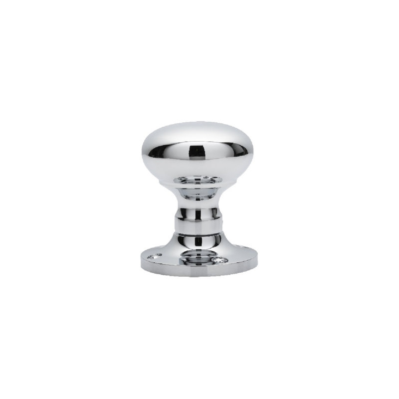 Victorian Passage Door Knob, Polished Chrome