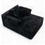 Chaise longue noire confortable, siège en mousse surdimensionné pour les salons