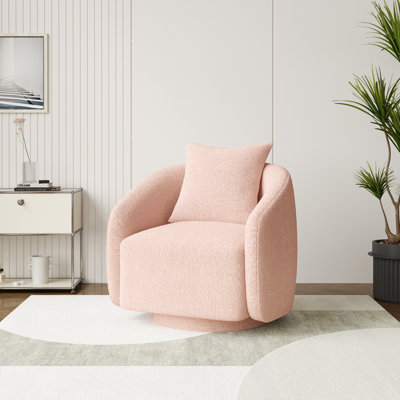 Bashar Upholstered Swivel Barrel Chair