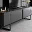 Ensemble de mobilier de salon moderne, panneau de particules enduit 100% mélamine, anthracite et noir, meuble télé 70,9 po x 11,8 po x 18,5 po et table basse 35,4 po x 15,4 po x 15,7 po | Pieds en PVC durable, design industriel élégant-50141334-50141333