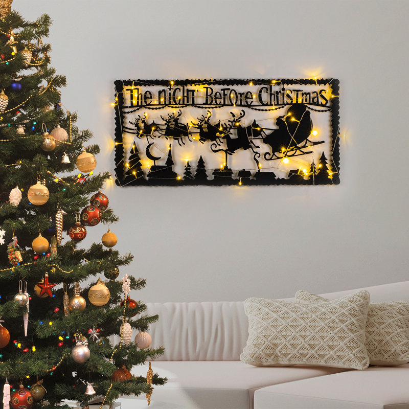 Wall Decor on Metal, Black
