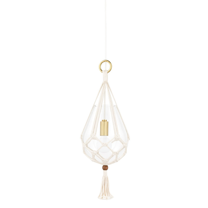 Luminaire suspendu à 1 lumière Tessa, H 22 po x l 10 po x P 10 po