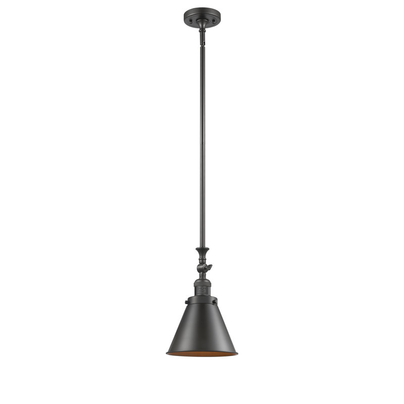 Luminaire suspendu conique à 1 lumière Donovan, Bronze huilé, Bronze huilé