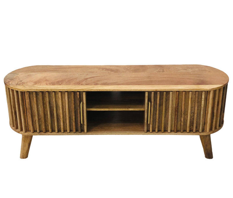 Kriemann Unfinished TV Stand with Fireplace Included